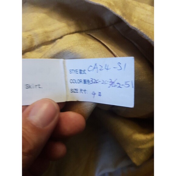 Silk Box Womens Skirt Size 4 Embroidered 100% Silk Midi Button Floral Zipper - Picture 13 of 16